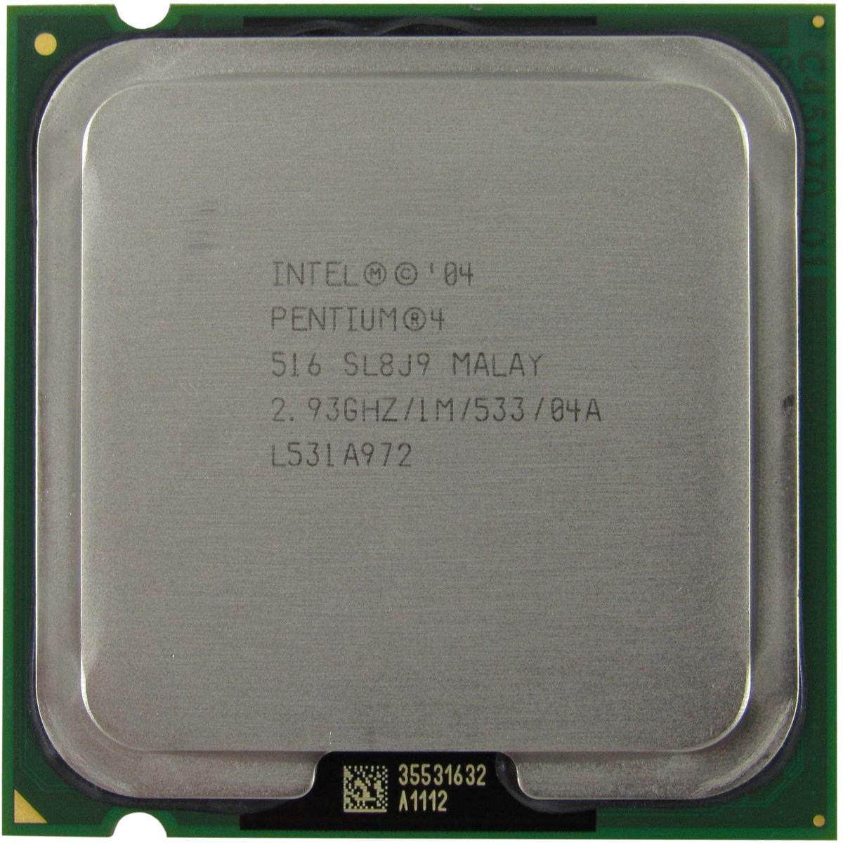 PC CPU LGA 775 Intel Pentium 4 516 2.93GHZ SL7TZ LGA775 Processor Socket Comput