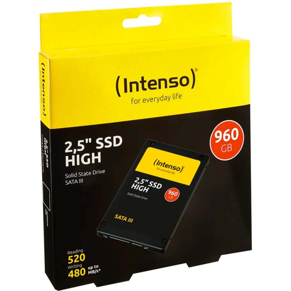 SSD INTENSO 960GB HIGH SATA III 2,5" INTERNO HARD DISK ALLO STATO SOLIDO LAPTOP