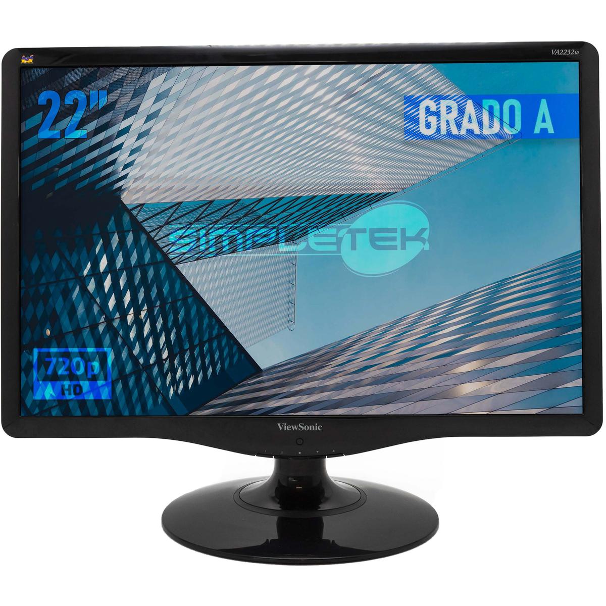 ViewSonic VA2232W Monitor 22" 16:9 Screen Display Panel LCD Computer VGA - Bild 1 von 5