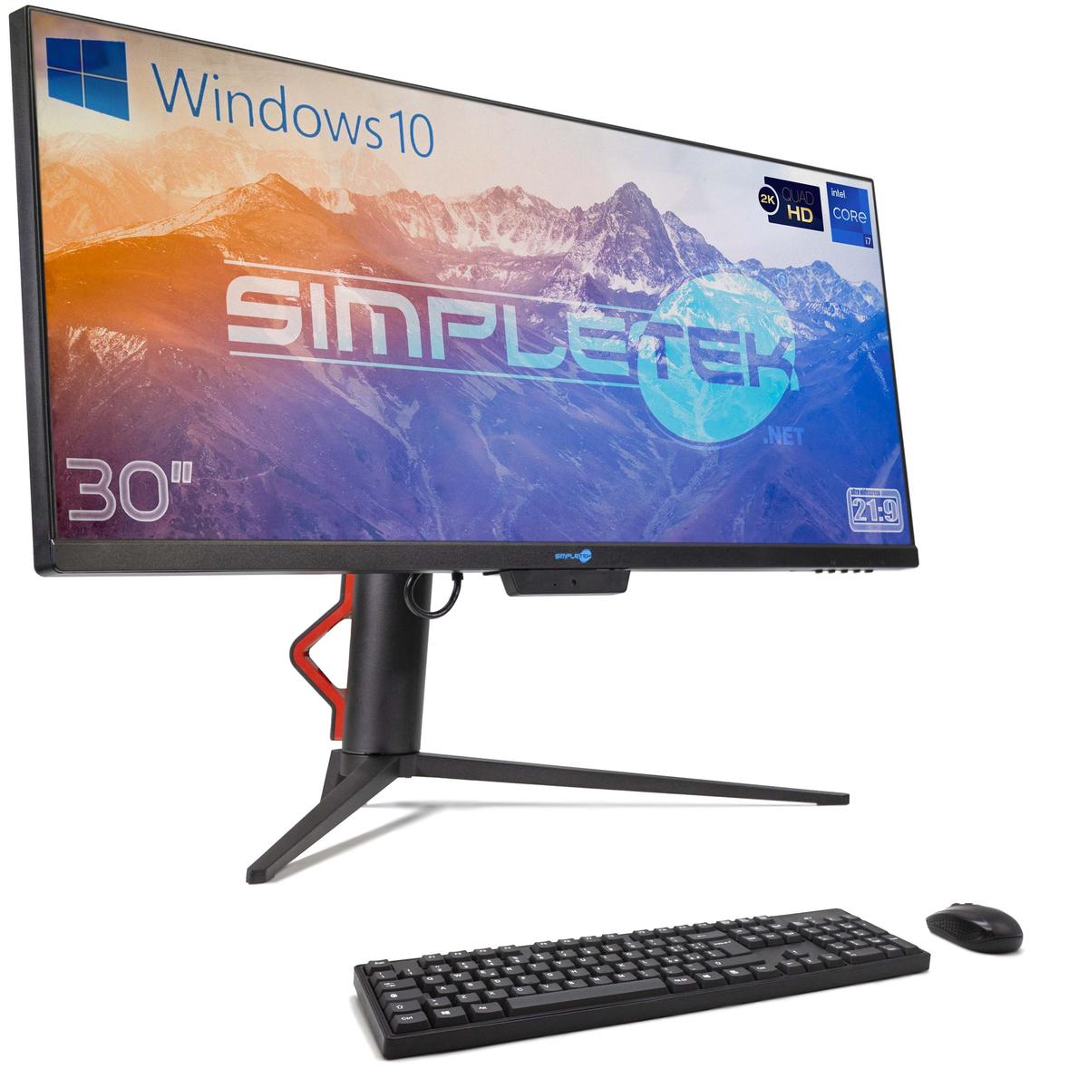 Aio All IN One i7 4GB 120GB 21:9 Ultra Wide 30 " 2K IPS Windows 10 PC Computer
