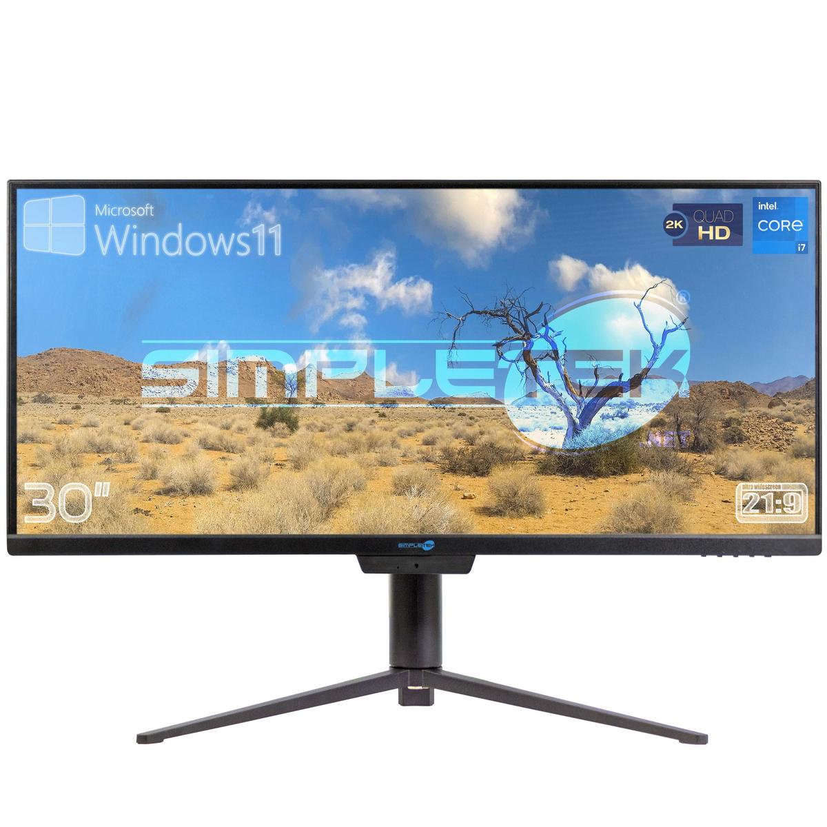 Aio All IN One i7 8GB 240GB 21:9 Ultra Wide 30 " 2K IPS Windows 11 PC Computer - Picture 3 of 15