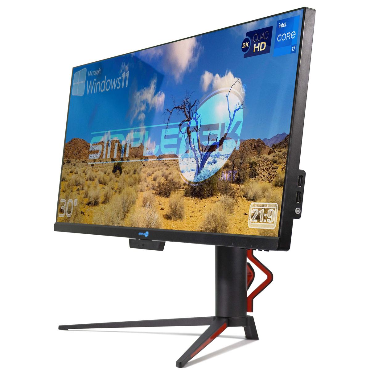 Aio All IN One i7 8GB 240GB 21:9 Ultra Wide 30 " 2K IPS Windows 11 PC Computer - Picture 4 of 15