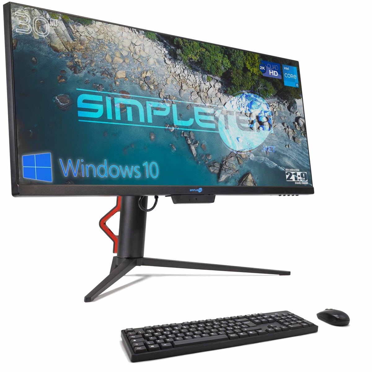 Aio All IN One i5 4GB 120GB 21:9 Ultrawide 30 " 2K IPS Windows 10 PC Computer