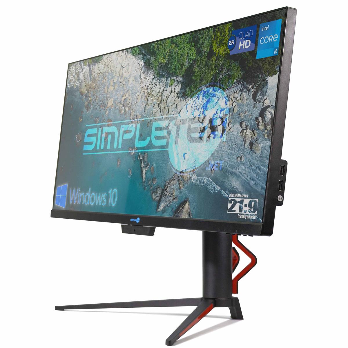 Aio All IN One i5 16GB 960GB 21:9 Ultrawide 30 " 2K IPS Windows 10 PC Computer - Picture 2 of 16