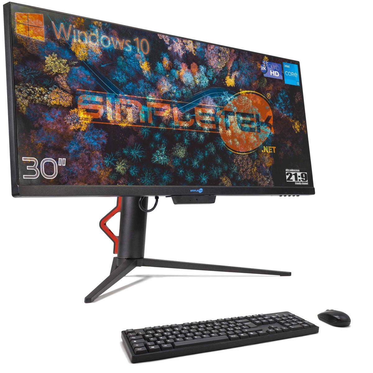 Aio All IN One i3 16GB 480GB 21:9 Ultrawide 30 " 2K IPS Windows 10 PC Computer