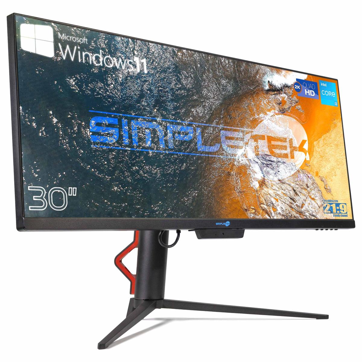AIO ALL IN ONE I3 8GB 240GB 21:9 ULTRAWIDE 30" 2K IPS WIN11 PC ORDINATEUR WIFI 6 - Photo 2/16