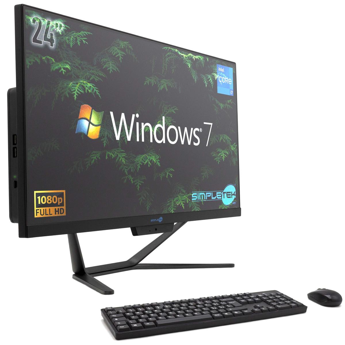 Aio Tout en Un i7 24 " 8GB 480GB Full HD WIN7 Ordinateur Personnel Fixe Bureau /