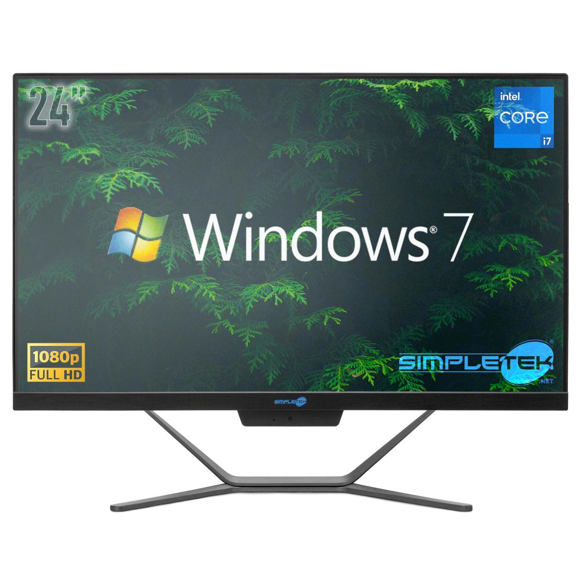 Aio Tout en Un i7 24 " 8GB 480GB Full HD WIN7 Ordinateur Personnel Fixe Bureau / - Photo 3/12