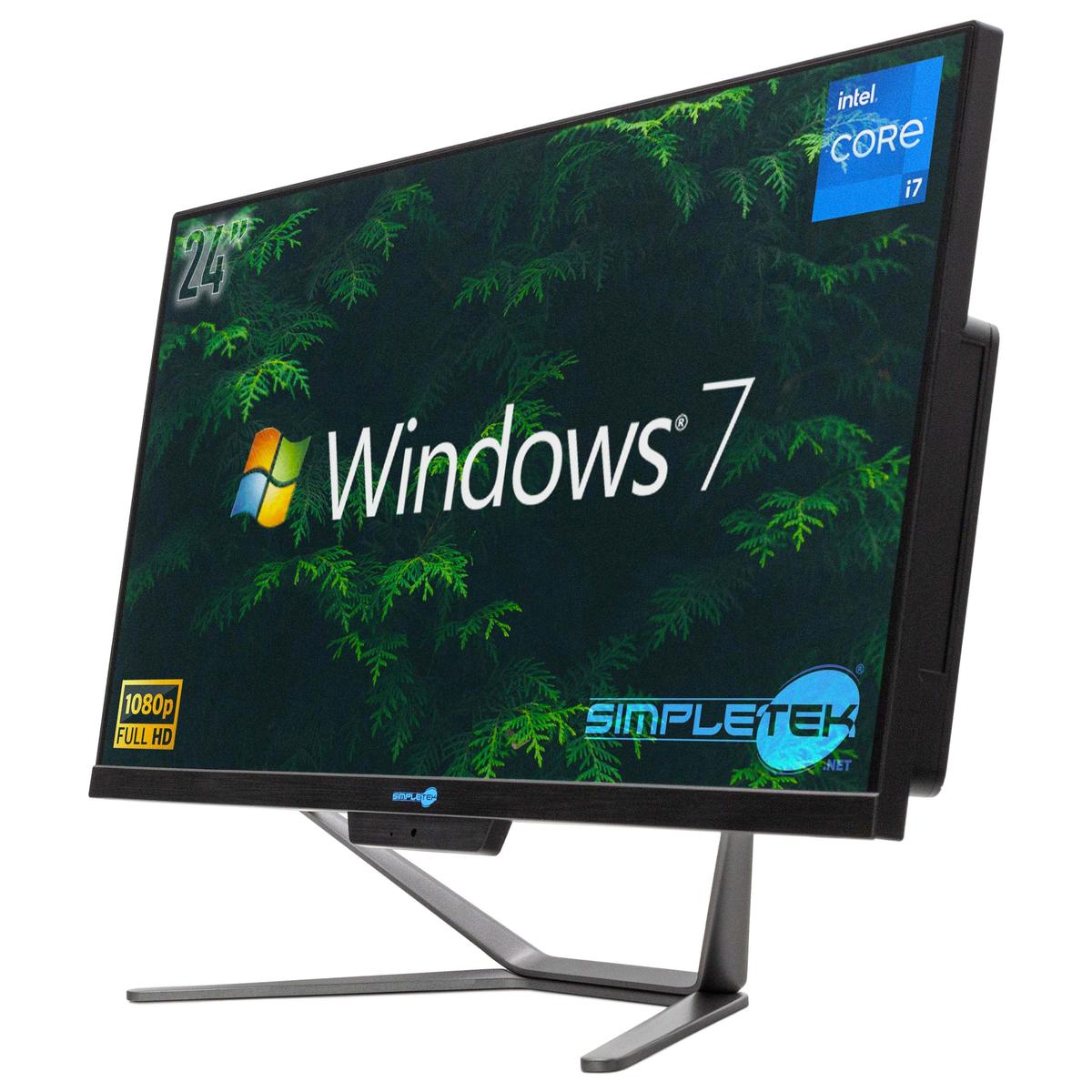 Aio Tout en Un i7 24 " 8GB 480GB Full HD WIN7 Ordinateur Personnel Fixe Bureau / - Photo 2/12