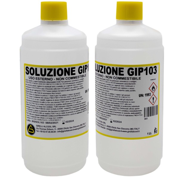 ALCOOL ISOPROPILICO GIP103 2X 1L DETERGENTE PULIZIA OSSIDO ULTRASUONI PURO 97%