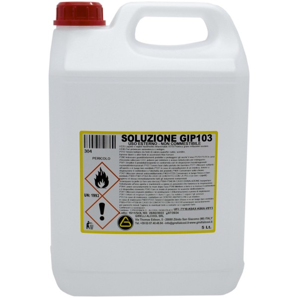 ALCOOL ISOPROPILICO ISOPROPANOLO 5L LT LITRI DETERGENTE ULTRASUONI 97% GIP103