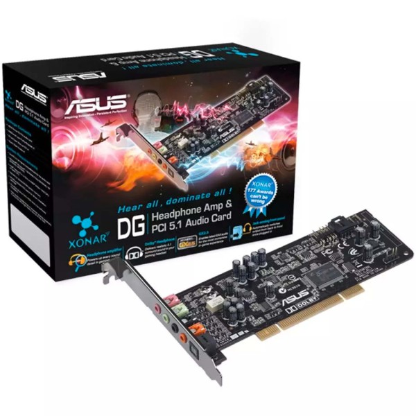 ASUS XONAR DG SCHEDA AUDIO PCI 5.1 OTTICA GAMING AMPLIFICATORE CUFFIE SURROUND