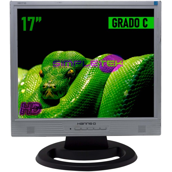 HANNS.G HX171D SCHERMO MONITOR LCD DISPLAY 17" 4:3 5:4 QUADRATO CASSA VGA VESA