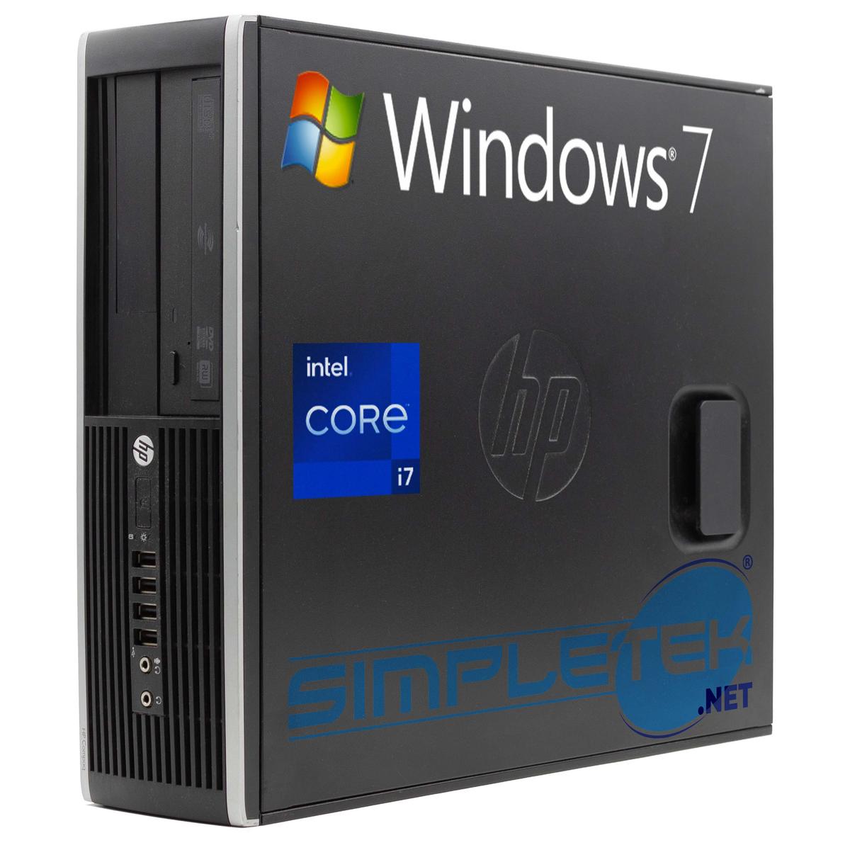 HP 8200 SFF i7 16GB 480GB Windows 7 Pro Desktop Computer RS232 Com Dvd-Rw