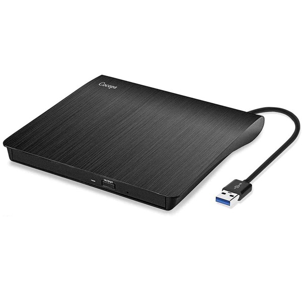 LETTORE MASTERIZZATORE CD/DVD ESTERNO COCOPA USB 3.0 DVD/RW ULTRASLIM PORTATILE