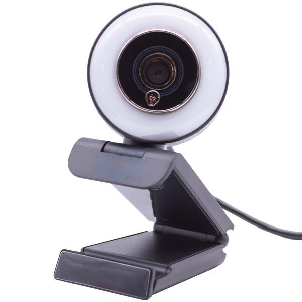 WEBCAM LUCE STREAMING MICROFONO HDR USB VIDEOCHIAMATA DAD FULL HD CON ANELLO