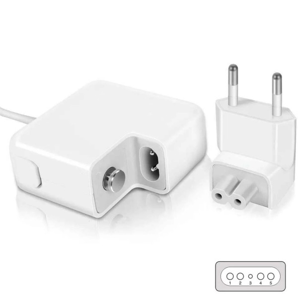 ALIMENTATORE MAGSAFE 1 16,5V 3.65A 60W COMPATIBILE MACBOOK A1184 A1185 11" 13"