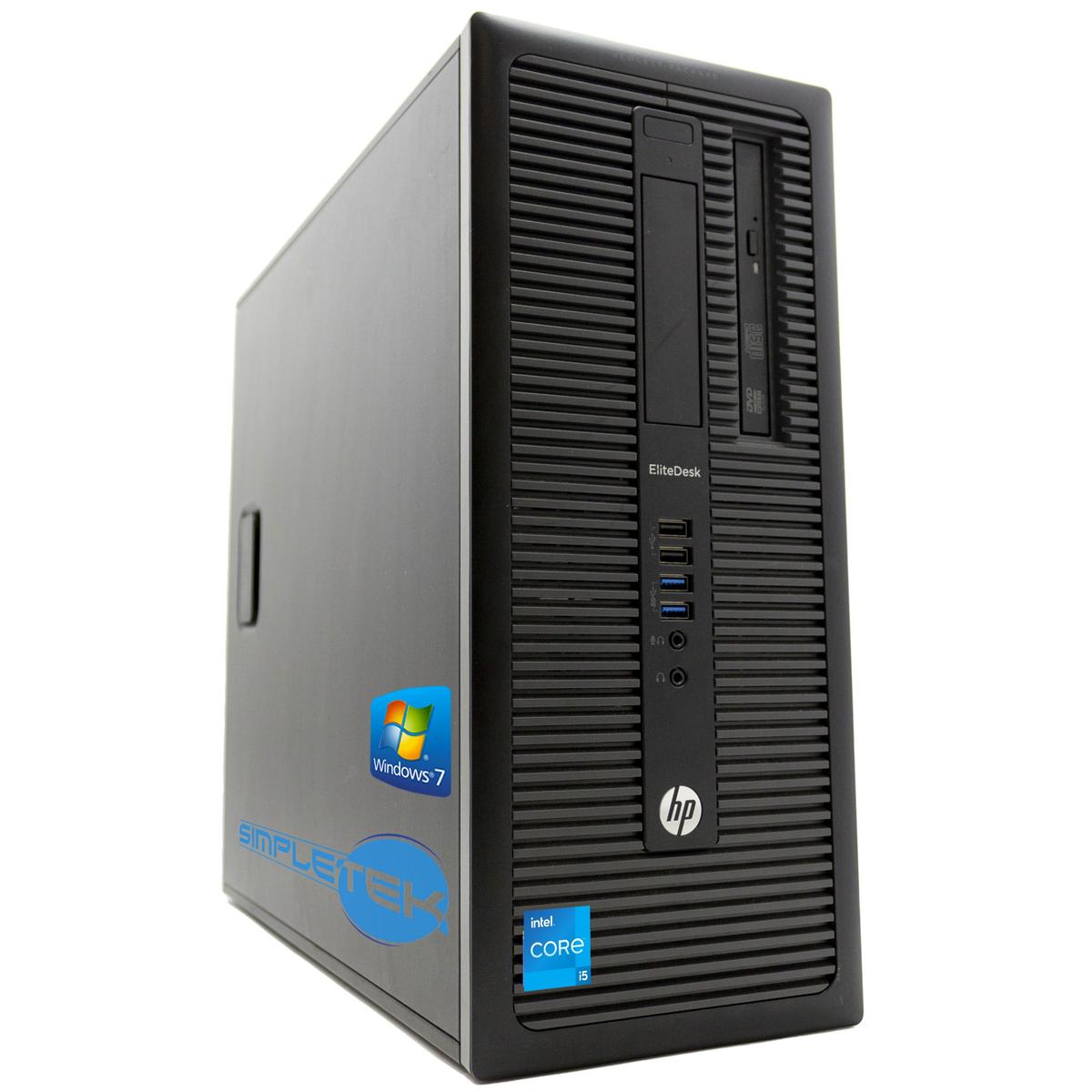 HP 800 G1 i5 4430 3.00GHZ 16GB 240GB 2GB Gpu GT710 Win 7 PC Tower RS232 Desktop