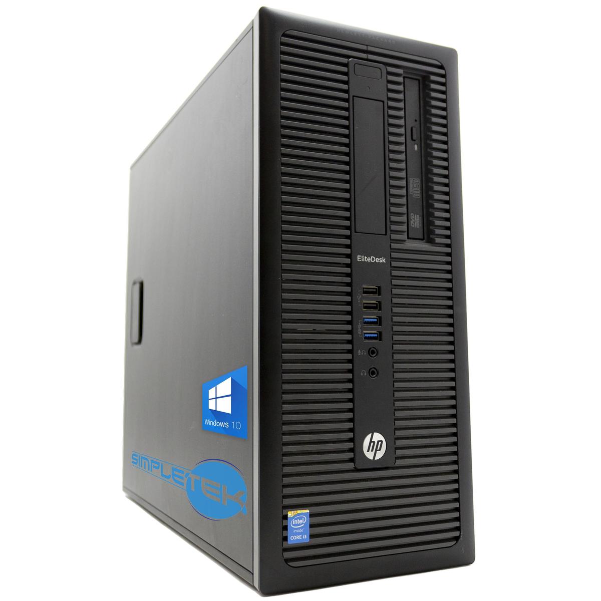HP 800 G1 i3 4130 3.40GHZ 16GB 240GB 1GB Gpu GT710 Win 10 PC Fixed Tower RS232