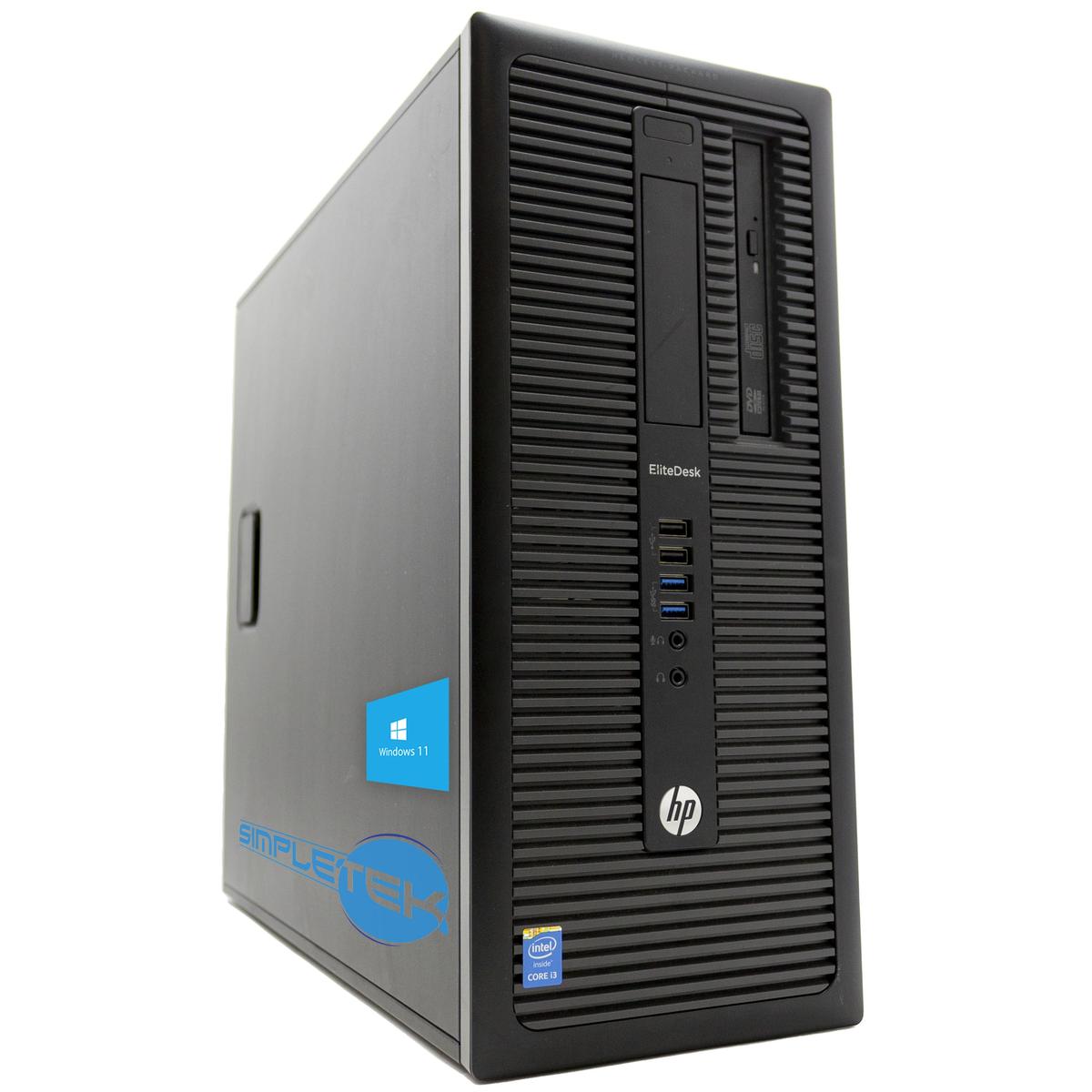 HP 800 G1 i3 4130 3.40GHZ 16GB 480GB 2TB HDD WIN11 Desktop Computer Tower RS232