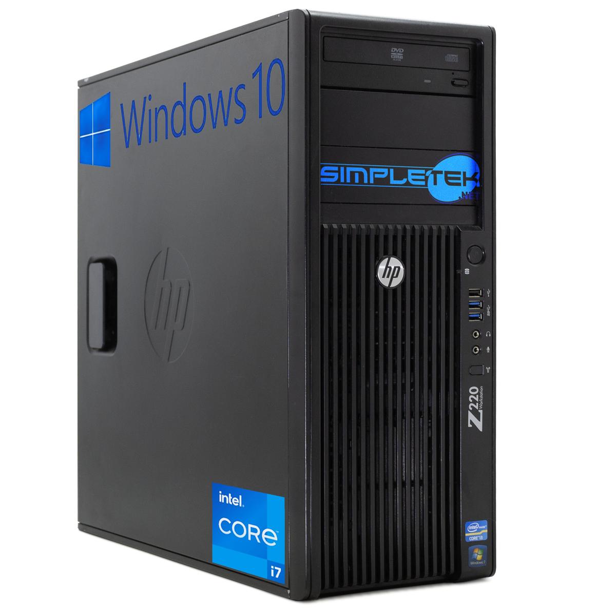 HP Z220 Workstation i7 16GB 240GB 2TB HDD Win 10 Dvd-Rw RS232 Starr Tower PC