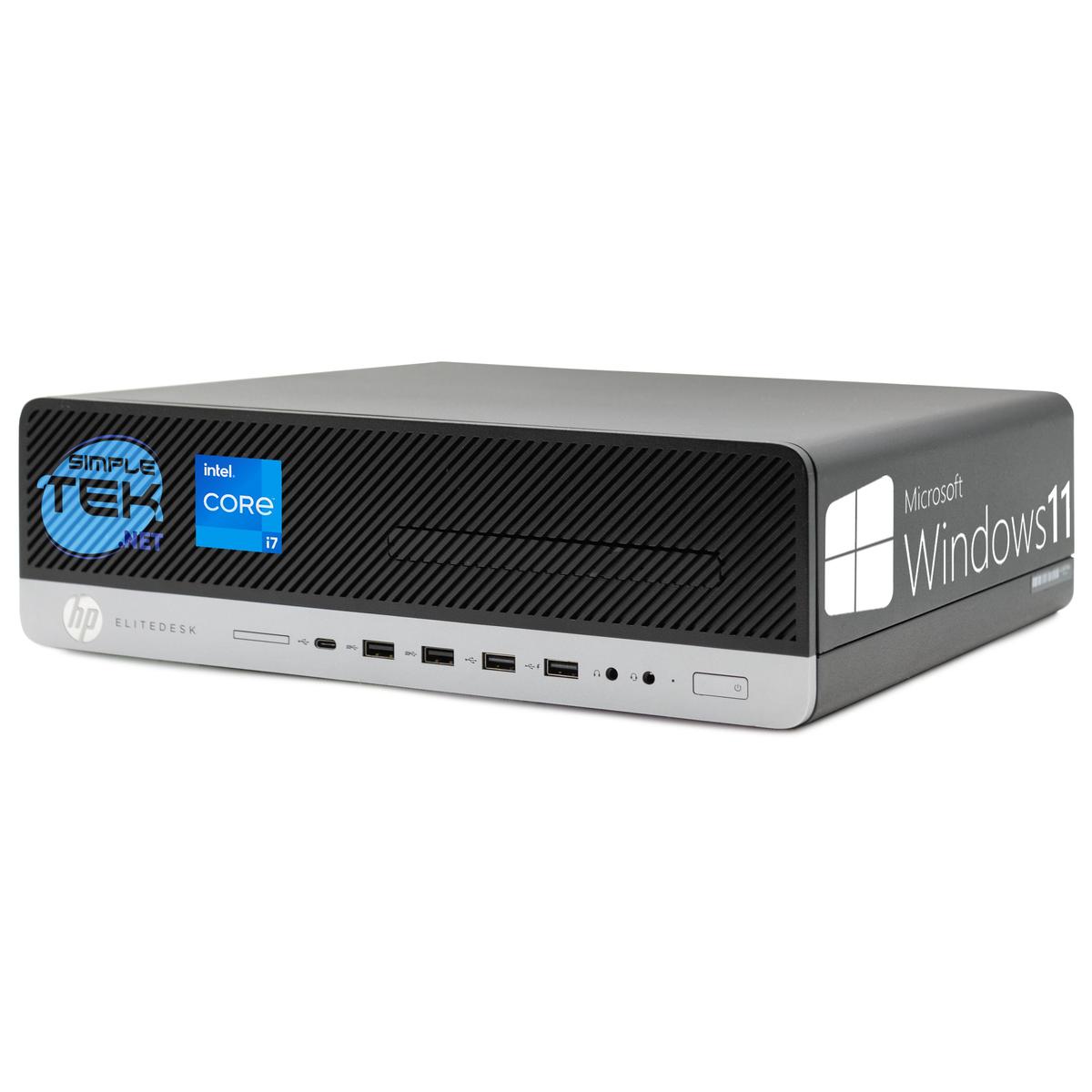 HP Prodesk 800 G3 SFF i7 8GB 240GB Windows 11 Pro Mini Desktop Computer Dvd-Rw