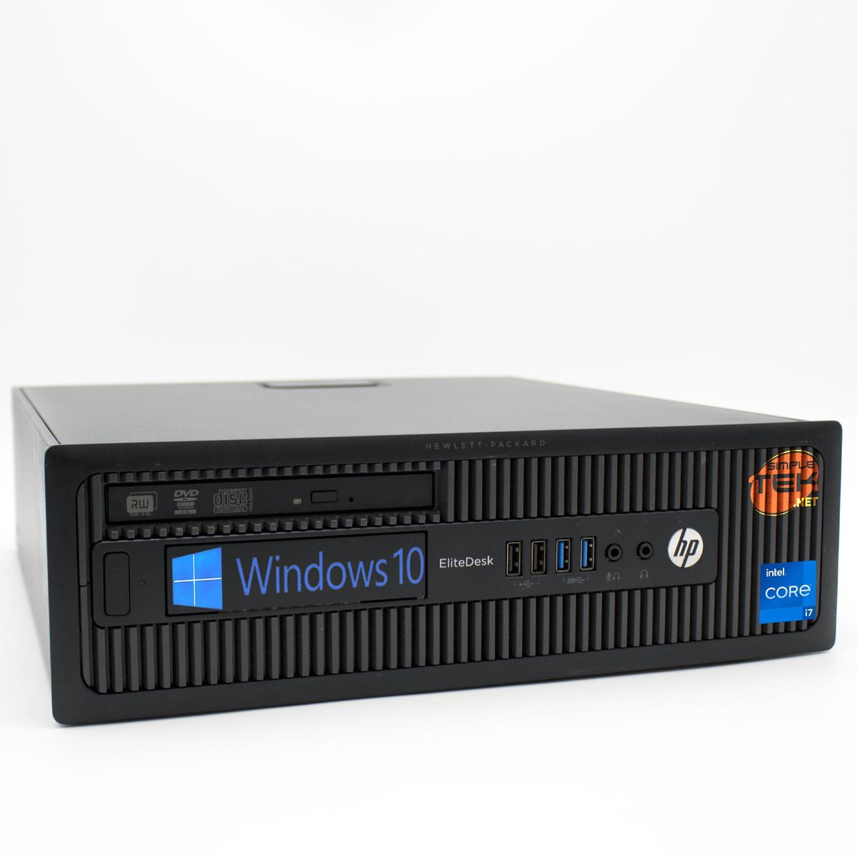 HP Elitedesk 800 G1 SFF i7 16GB 240GB 1TB 1GB Gpu GT710 WIN10 Desktop Computer