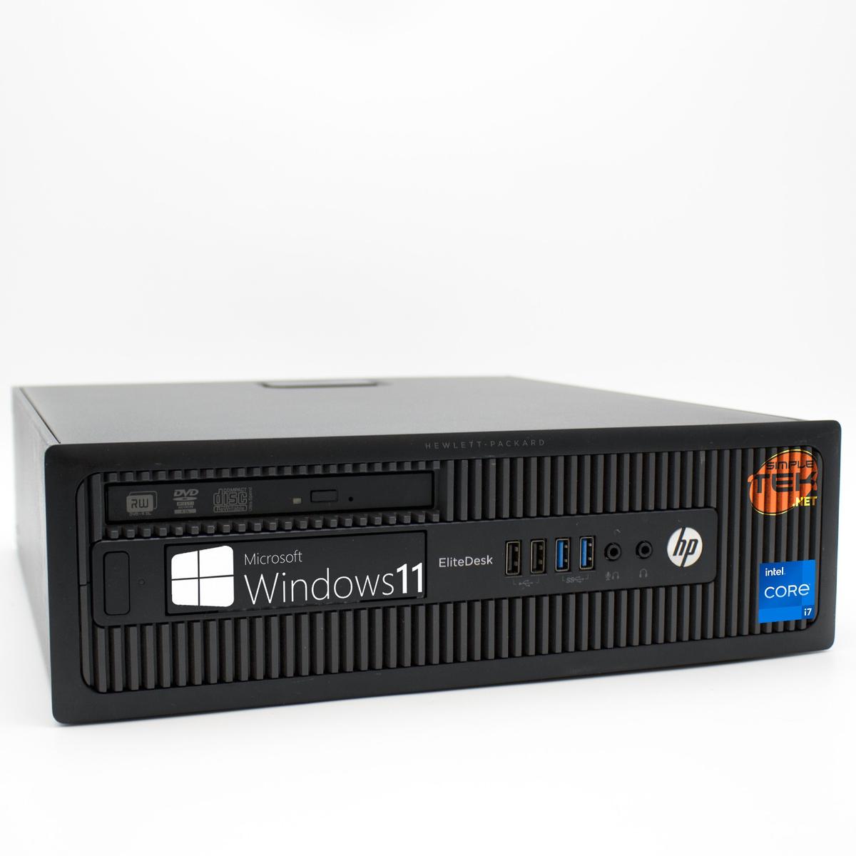 HP Elitedesk 800 G1 SFF i7 16GB 240GB 1TB HDD Win 11 PC Desktop Computer Desktop - Picture 1 of 5