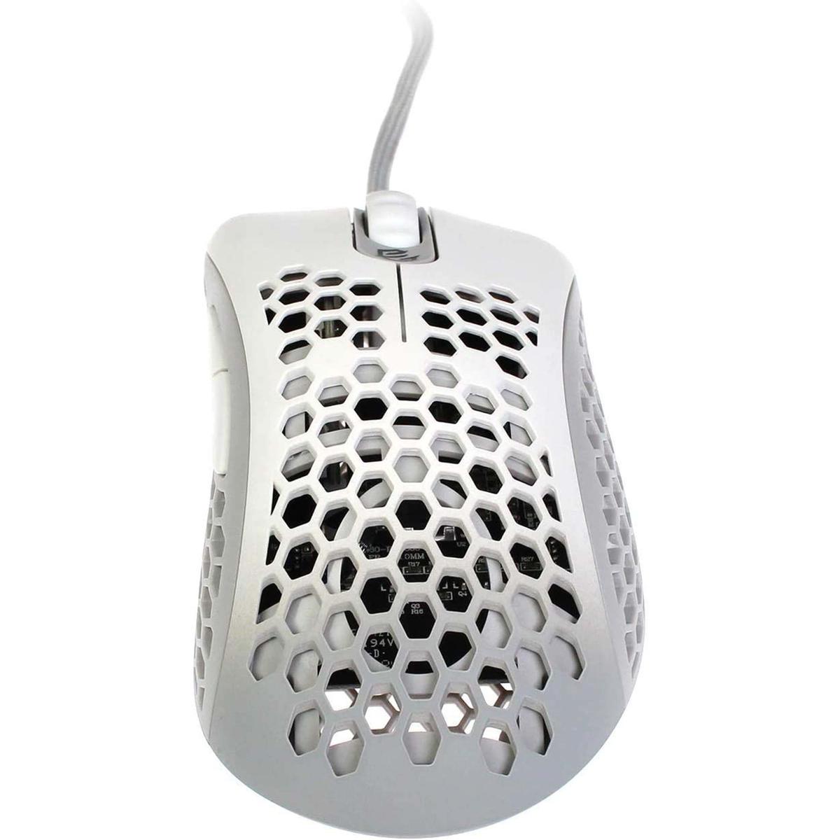 Optical Mouse G-Wolves Gaming with Cable 12000 Dpi 7 Buttons LED RGB Matt White - Picture 4 of 5