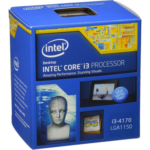 PROCESSORE PC DESKTOP INTEL CORE I3 4170 LGA 1150 3.7GHZ CPU VENTOLA BOX