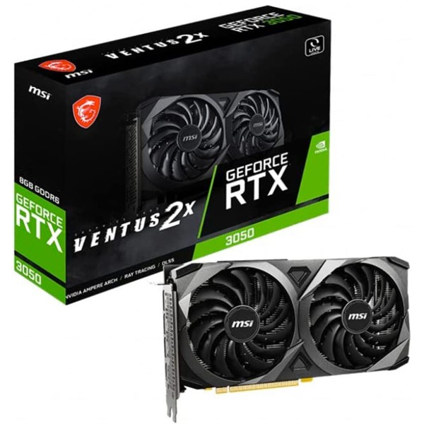 MSI GEFORCE RTX 3050 VENTUS 2X 8GB OC GDDR6 PCIe 4.0 SCHEDA VIDEO GAMING PC