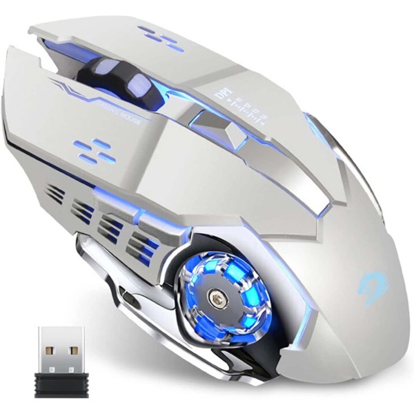 MOUSE WIRELESS SENZA FILI SILENZIOSO WIFI GAMING RGB DESKTOP NOTEBOOK LAPTOP