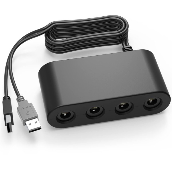 ADATTATORE PER CONTROLLER GAMECUBE PER WII U PC USB SWITCH 4 PORTE