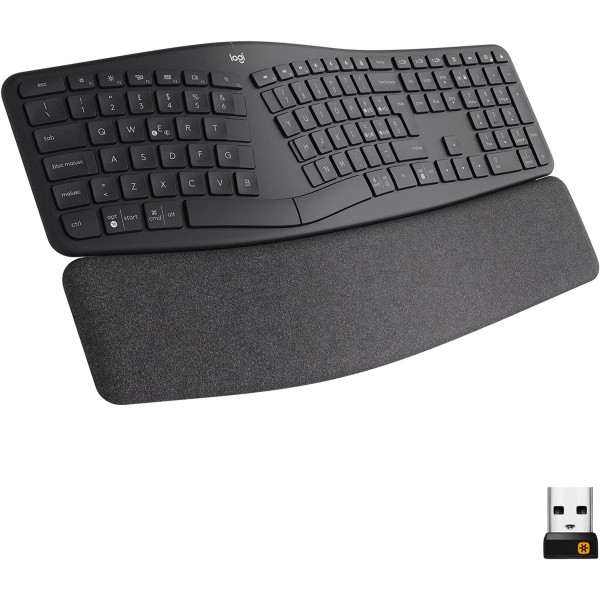 LOGITECH ERGO K860 TASTIERA WIRELESS ERGONOMICA CON POGGIAPOLSI LAYOUT ITA PC