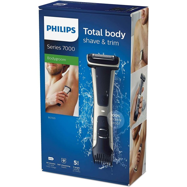 PHILIPS SERIES 7000 RASOIO TOTAL BODY SHAVE & TRIM 3-11MM RASA E DEFINISCI