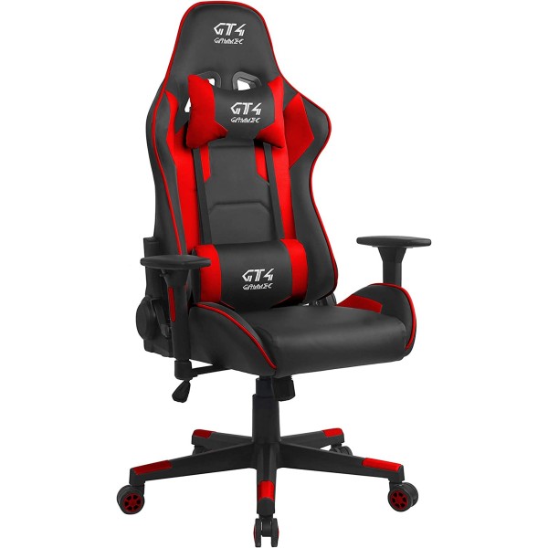 SEDIA DA GAMING POLTRONA DA GIOCO UFFICIO REGOLABILE ERGONOMICA CON RUOTE ROSSA