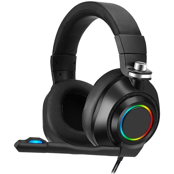 CUFFIE CABLATE DA GAMING CON MICROFONO AD ARCO RGB CON FILO PC XBOX PS4 PS5 IOS