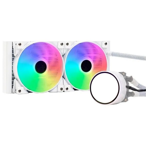 DISSIPATORE A LIQUIDO GAMING PROCESSORE CPU GAMING COOLER RGB COLORATO BIANCO