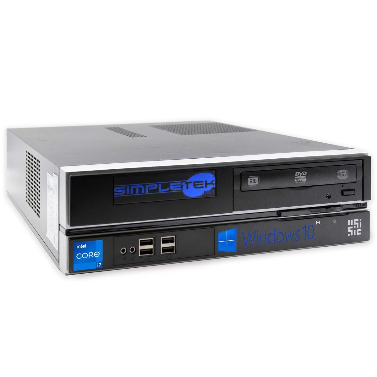 Desktop Computer SFF Compact i7 8GB 240GB Windows 10 Pro Serial RS232