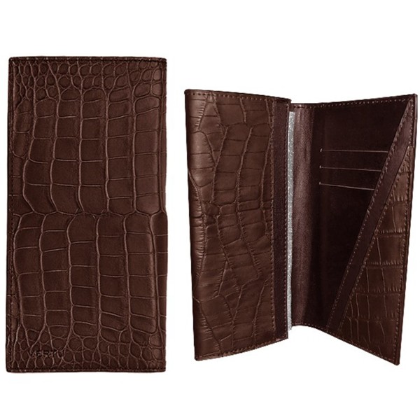 CREDIT CARD CASE VERTU SIGNATURE TOUCH COCOA ALLIGATOR CUSTODIA ORIGINALE