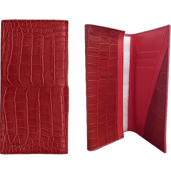 CREDIT CARD CASE VERTU SIGNATURE TOUCH RED ALLIGATOR ROSSA CUSTODIA ORIGINALE