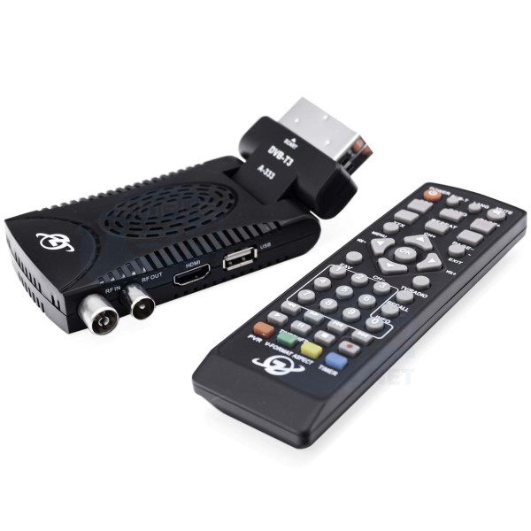 DECODER TV BOX RICEVITORE DIGITALE TERRESTRE DVBT2 FULL HD USB H.265 SCART HDMI