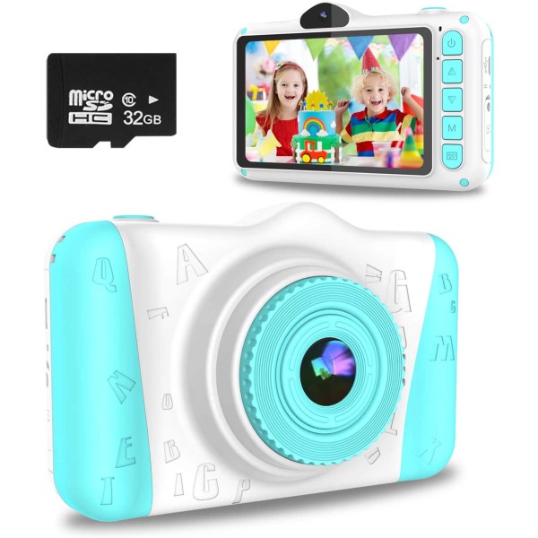 FOTOCAMERA DIGITALE PER BAMBINI 12MP CON SCHERMO LCD CON VIDEOCAMERA 32GB SD