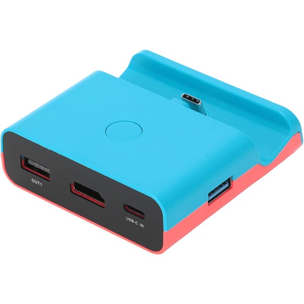 DOCK TV SWITCH PORTATILE PER NINTENDO USB 3.0 LAN TYPE C CON 5 INTERFACCE