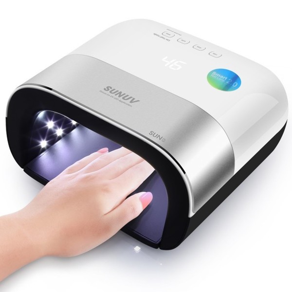 LAMPADA PER UNGHIE MANICURE ASCIUGATURA LED UV 48W SMALTO GEL CON SENSORE