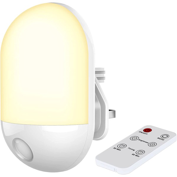 LUCE NOTTURNA A LED DIMMERABILE CON TELECOMANDO CALDO/FREDDO TIMER