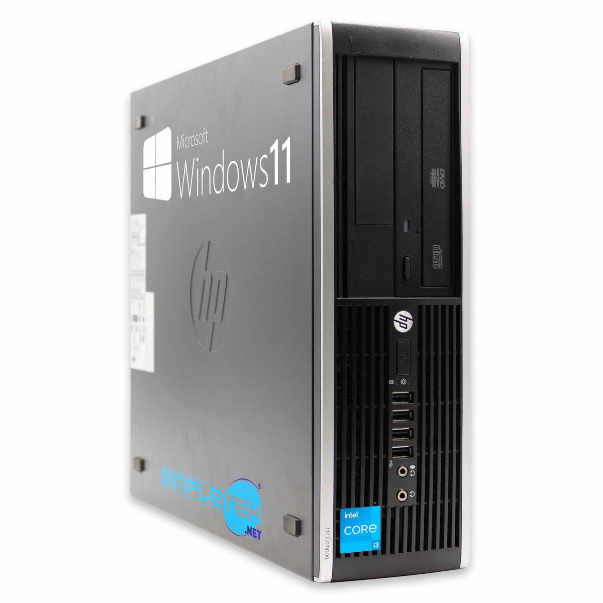 HP 6300 SFF i3 Windows 11 Pro 8GB 240GB Starr Desktop PC RS232 Seriell Dvd-Rom