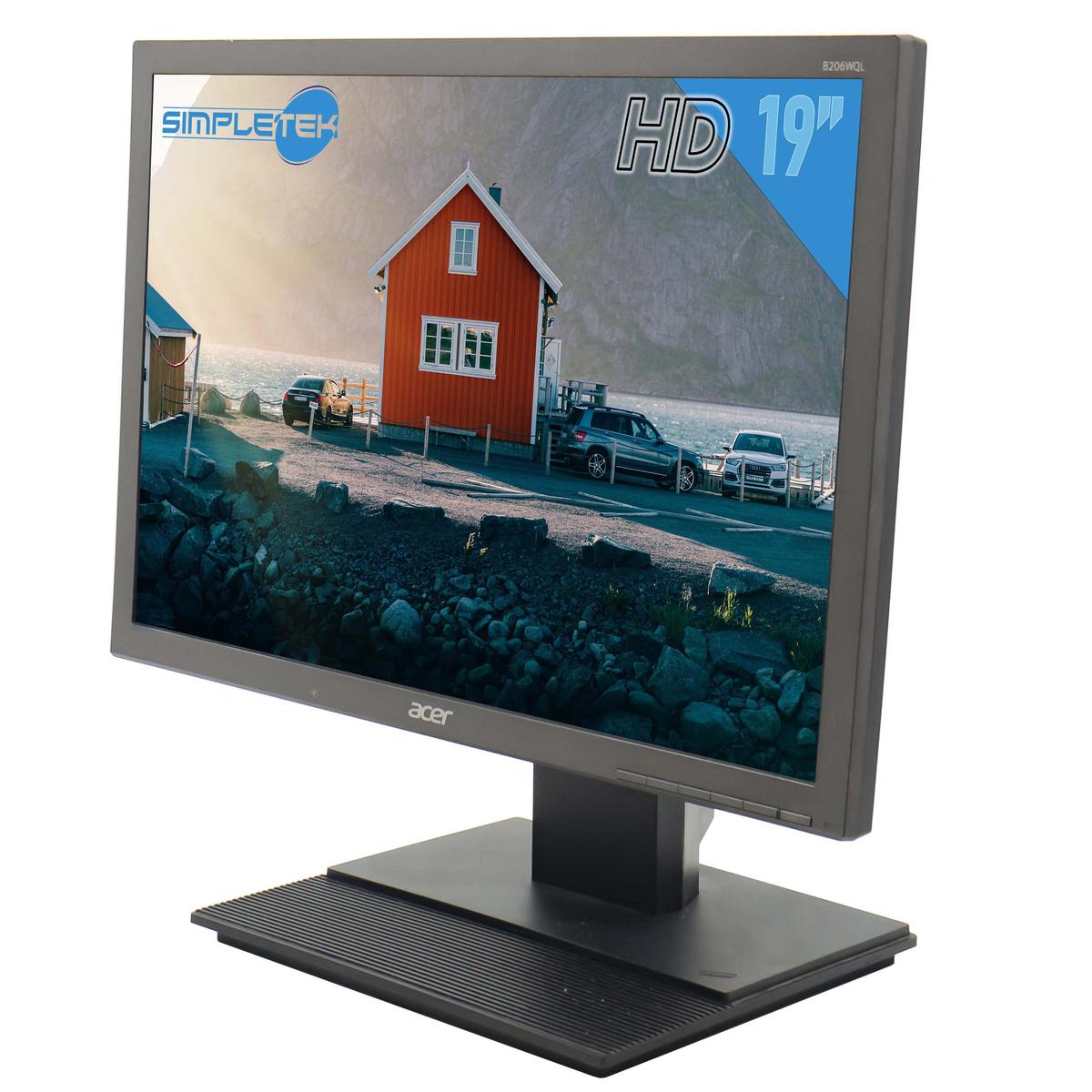 Acer B206WQL 20 " 16:10 Screen LCD Monitor Display Case DVR Desktop Computer PC - Picture 2 of 6