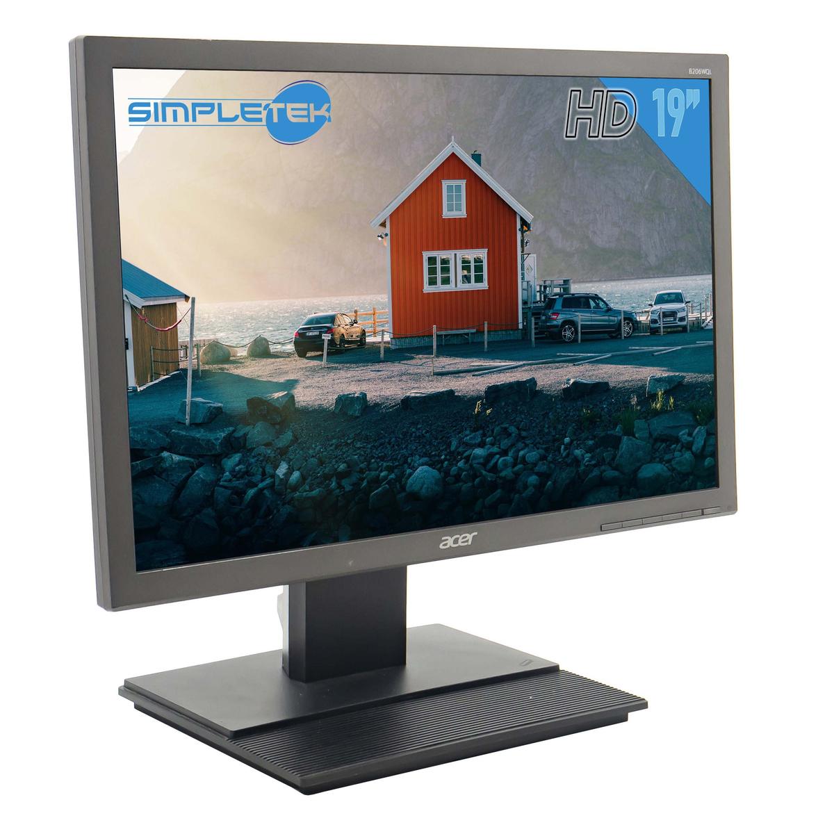 Acer B206WQL 20 " 16:10 Screen LCD Monitor Display Case DVR Desktop Computer PC - Picture 3 of 6