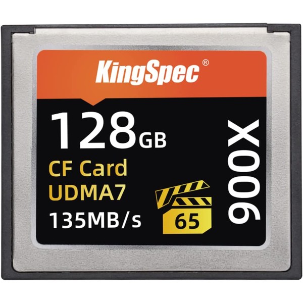 COMPACT FLASH CF CARD 128GB 4K 135MB/s SCHEDA DI MEMORIA VIDEO UDMA7 FOTOGRAFIA